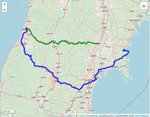 Route of Sanriku touring